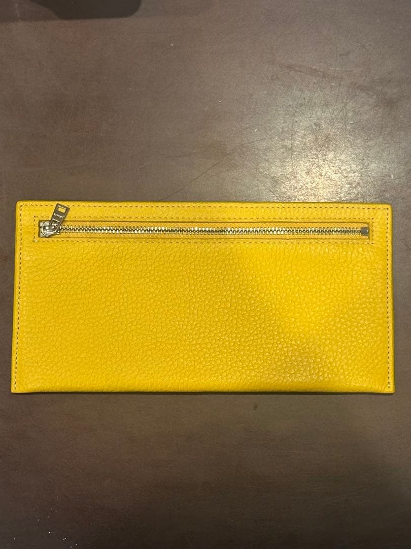 【ほぼ未使用エルメス】イエロー レザー ケース