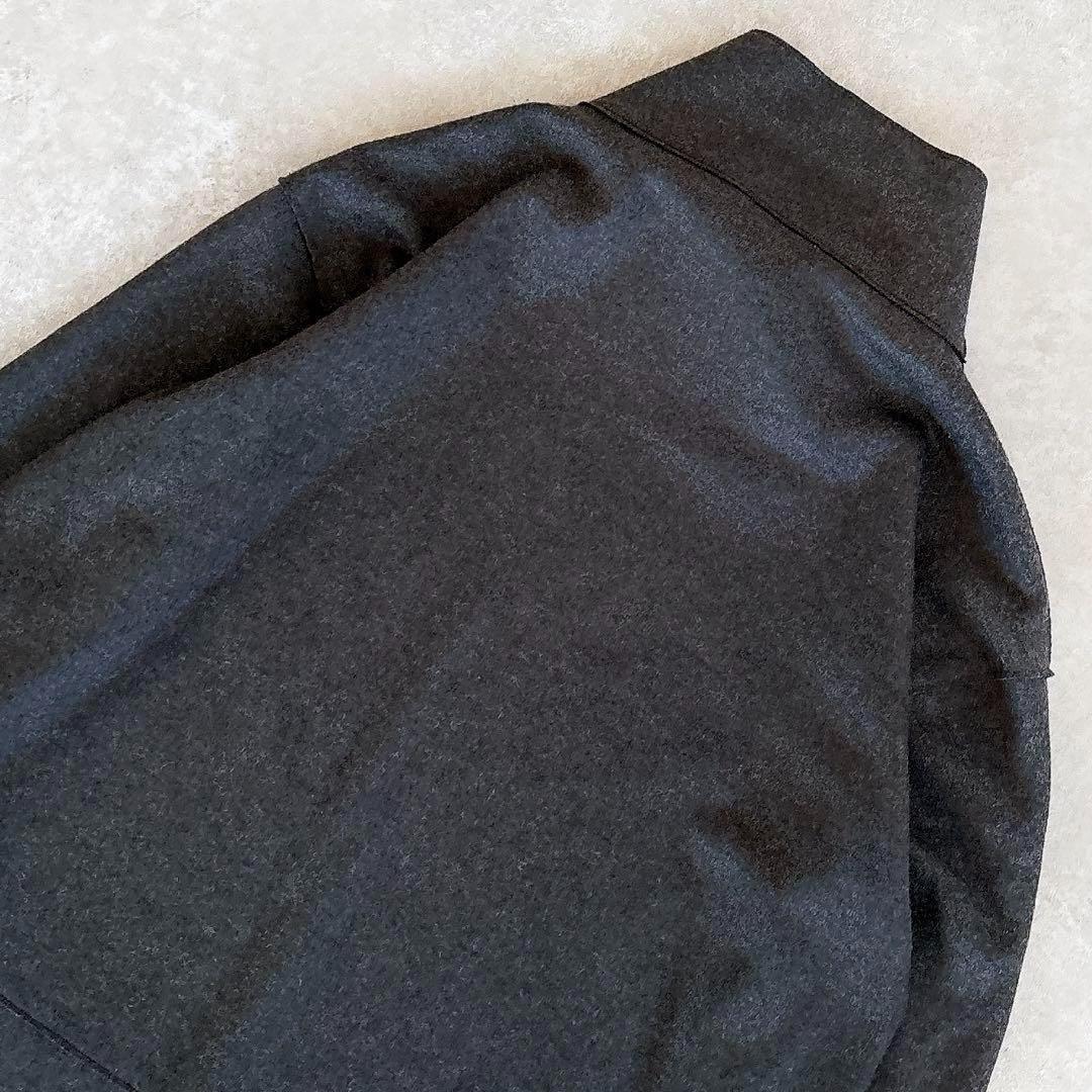 美品 ドゥロワー ウール カットオフ ハイネック サイドジップチュニック グレー