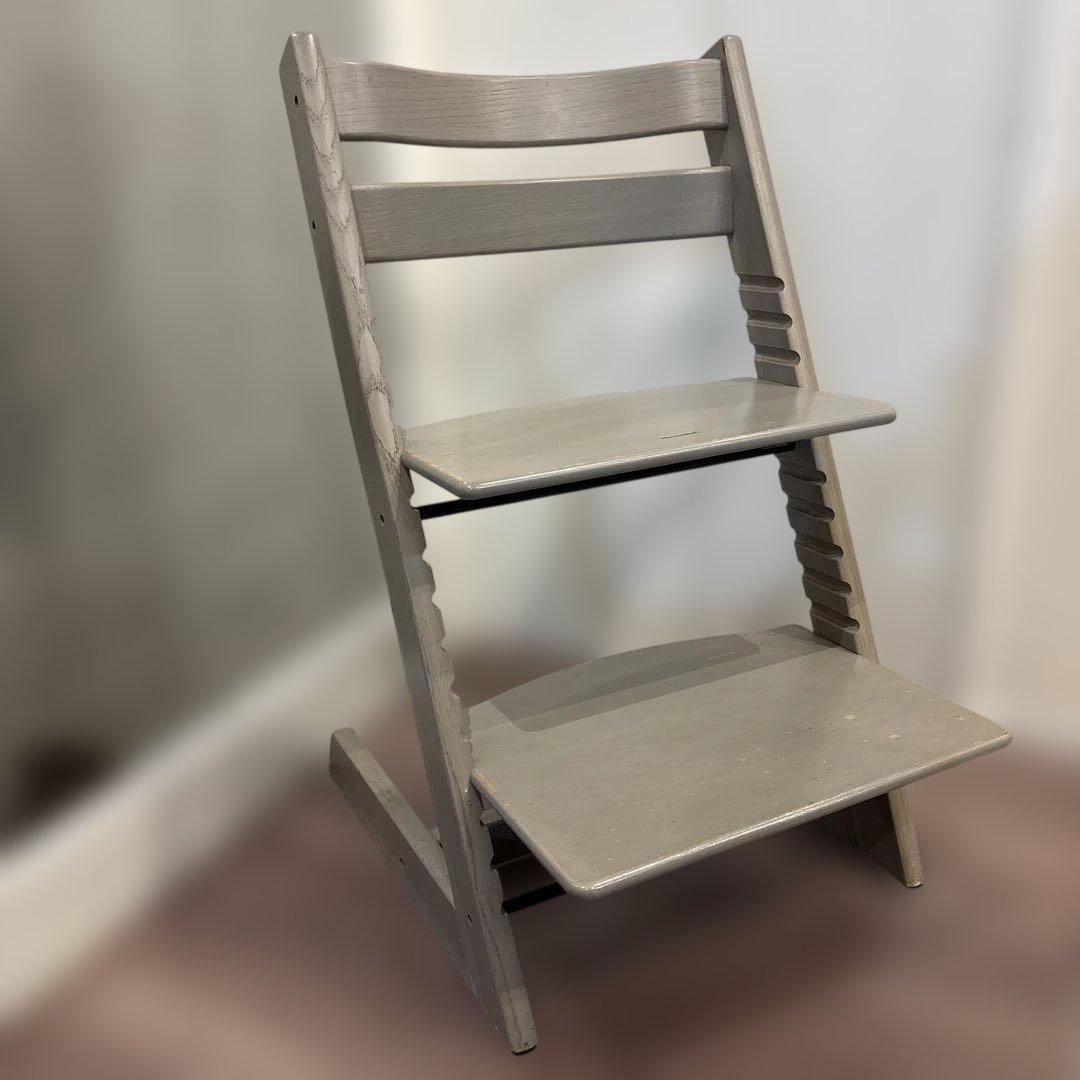 【希少カラー】ストッケトリップトラップ　オーク材　グレーウォッシュ