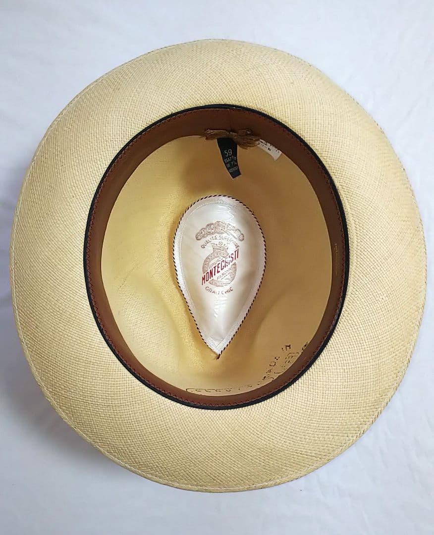 最高峰 モンテクリスティ 本パナマハット　59cm イタリア製