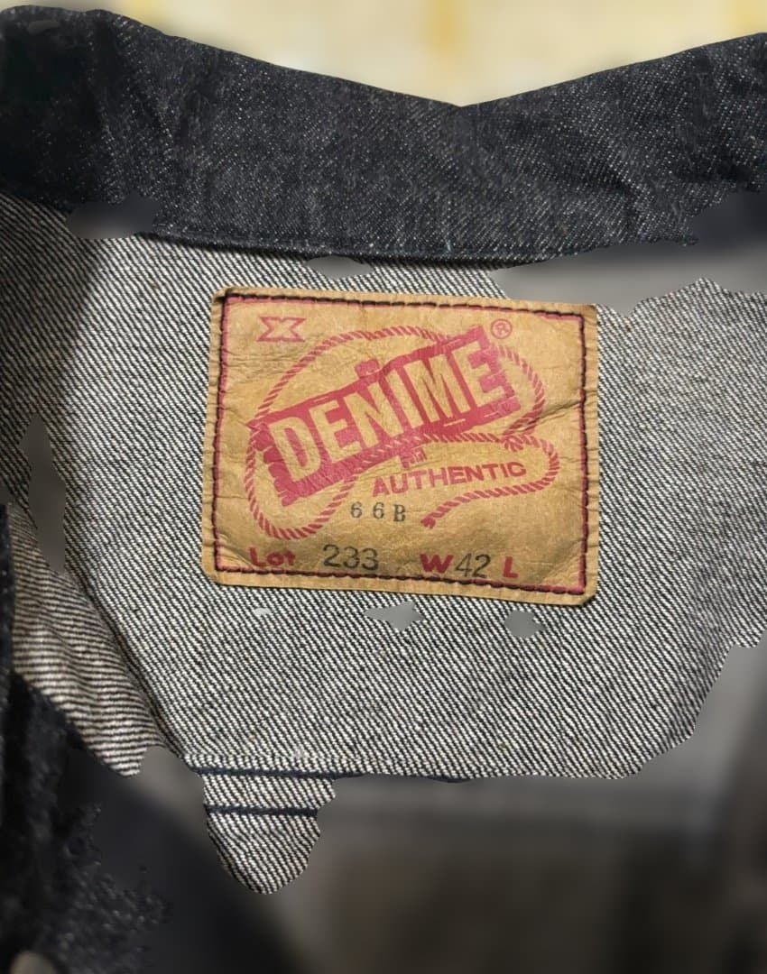 DENIMEドゥニームLot 233-66B 3RD TYPE黒デニムJKT42