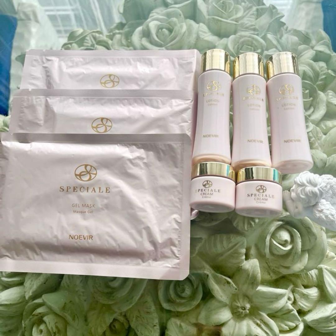 新品☆スペチアーレ☆薬用クリーム2個&ローション3本☆ゲルマスク3枚☆ノエビア