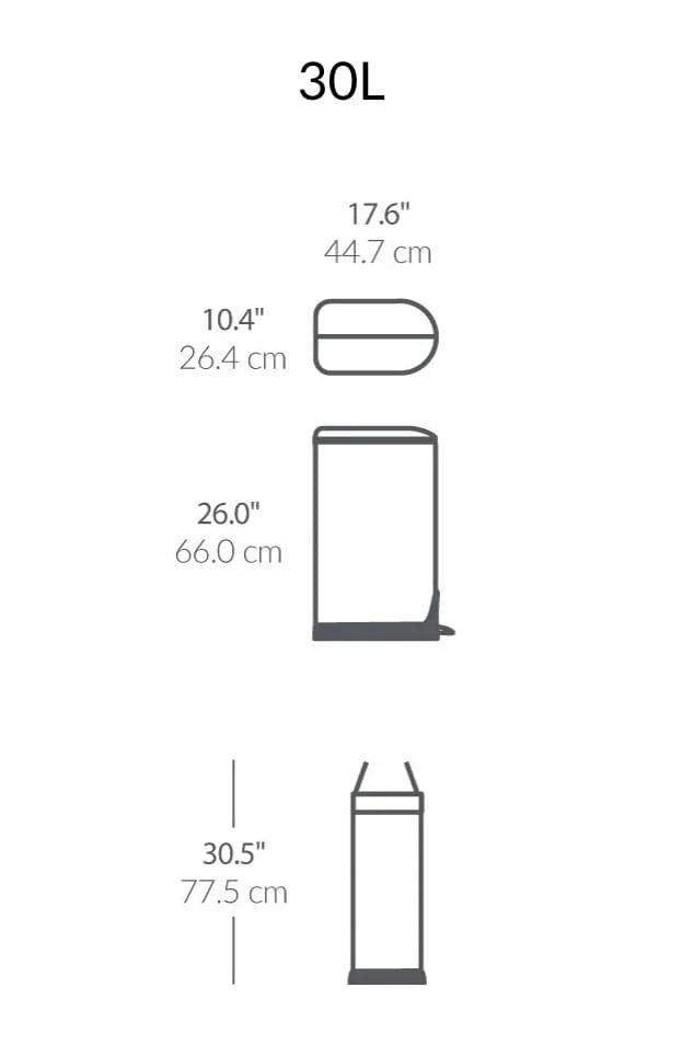 SIMPLE HUMAN シンプルヒューマン バタフライステップカン 30L