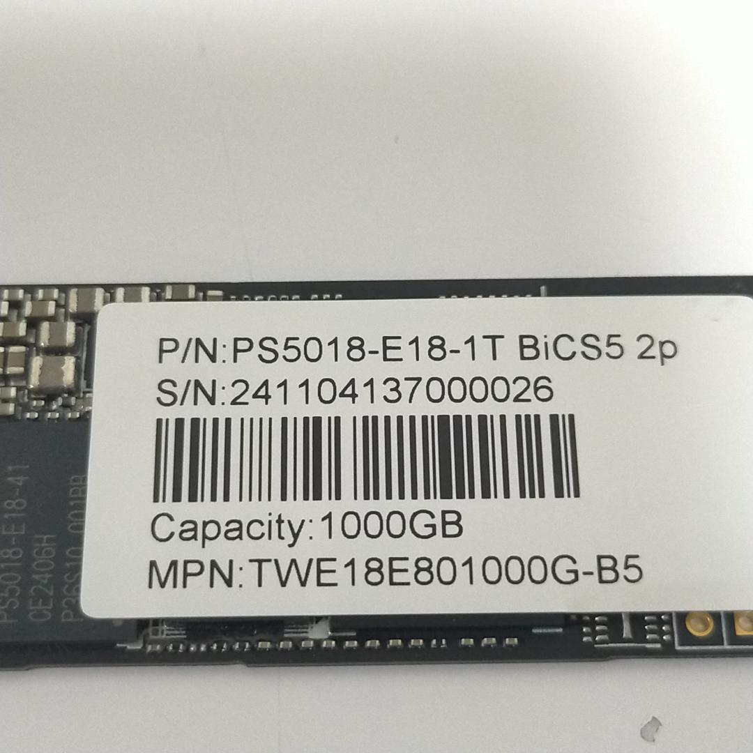 【動作確認済】PHISON M.2 内蔵SSD 1TB PCIe4.0 NVMe