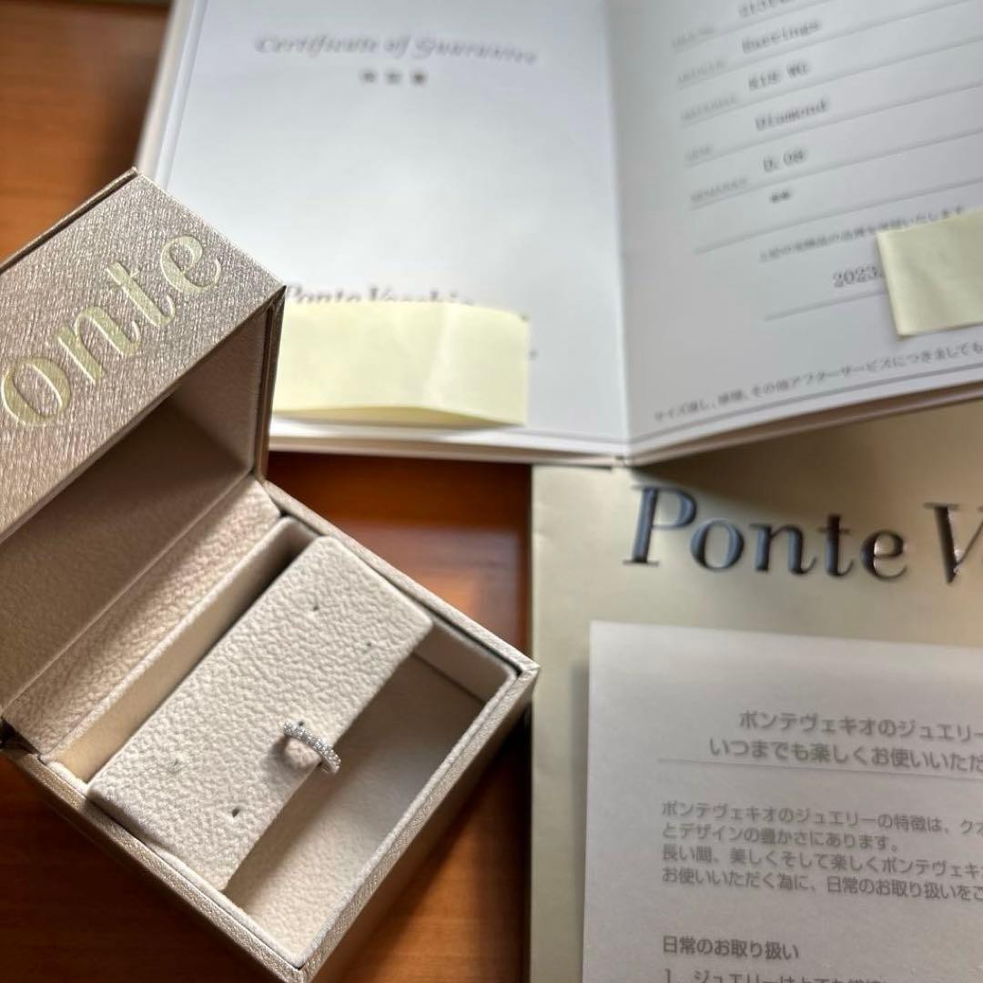 ポンテヴェキオ　美品　イヤーカフ　ピアス　片耳　保証書付　WG K18 ラテ