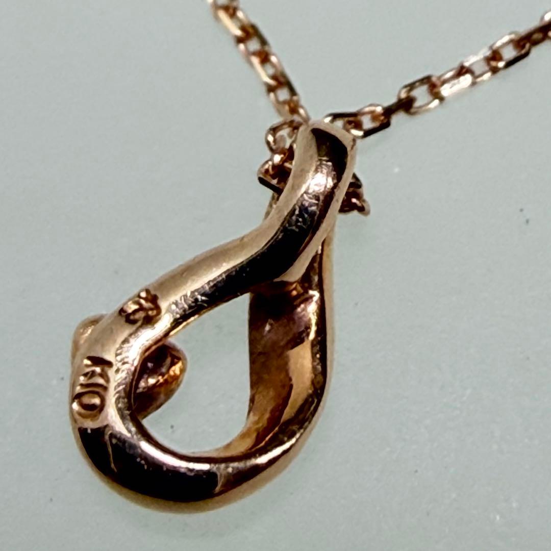 リ*)様 K10 ローズゴールド ダイヤモンド　ハートネックレス