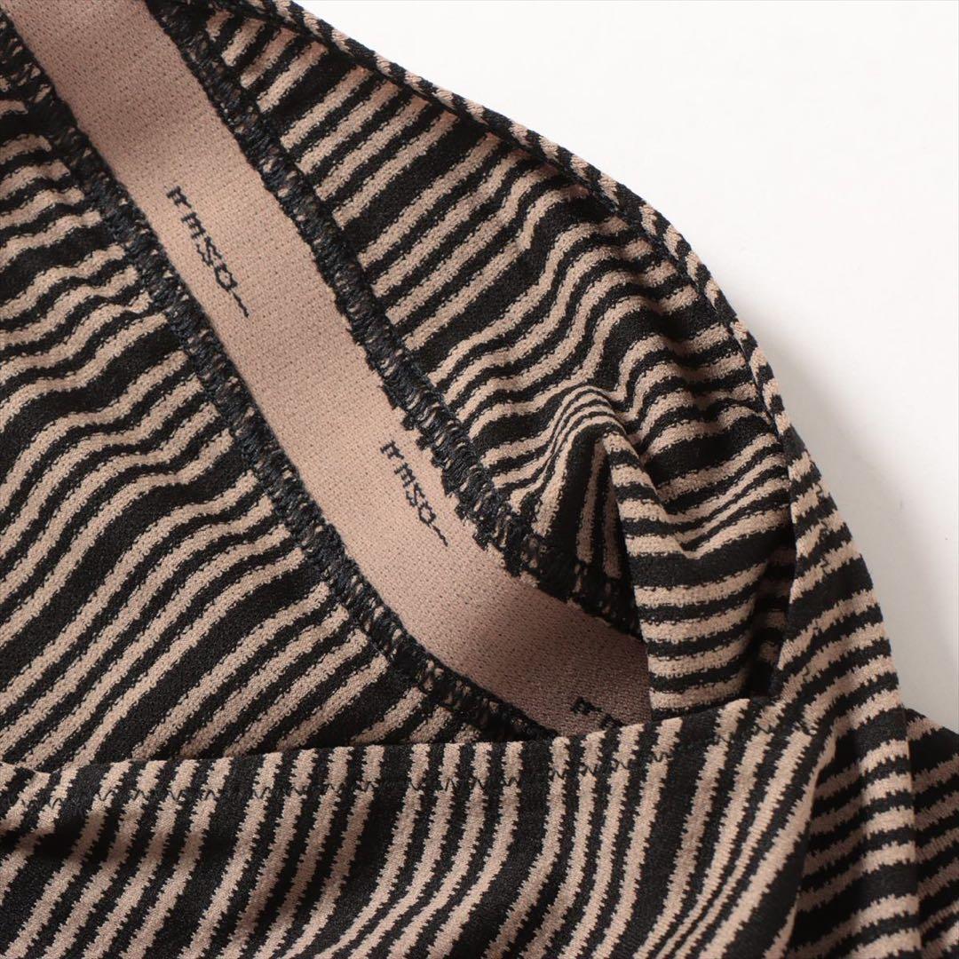 フェンディ ナイロン×ポリウレタン 水着 42 ブラックブラウン ロゴストラップ