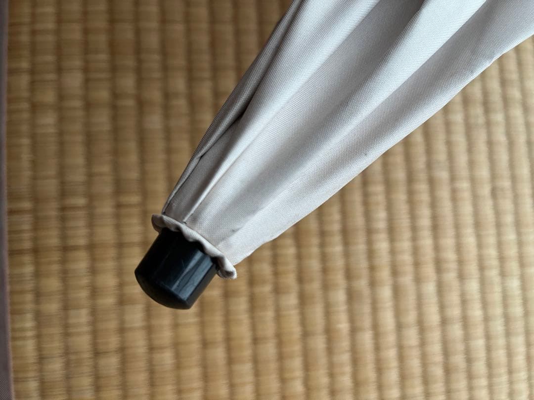 芦屋ロサブラン 2段折り フリル 曲がり竹手元 日傘 ベージュ