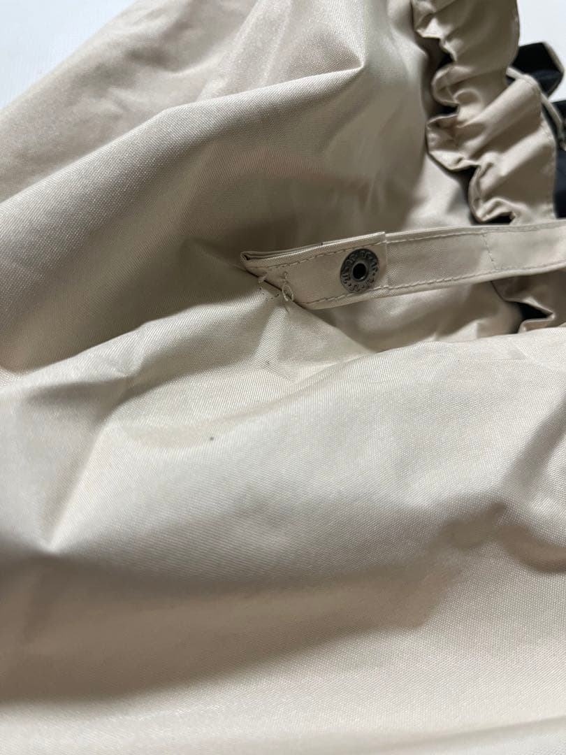 芦屋ロサブラン 2段折り フリル 曲がり竹手元 日傘 ベージュ