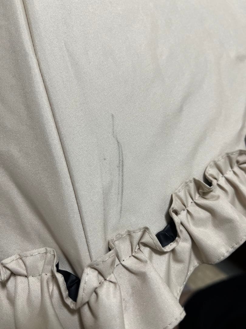 芦屋ロサブラン 2段折り フリル 曲がり竹手元 日傘 ベージュ