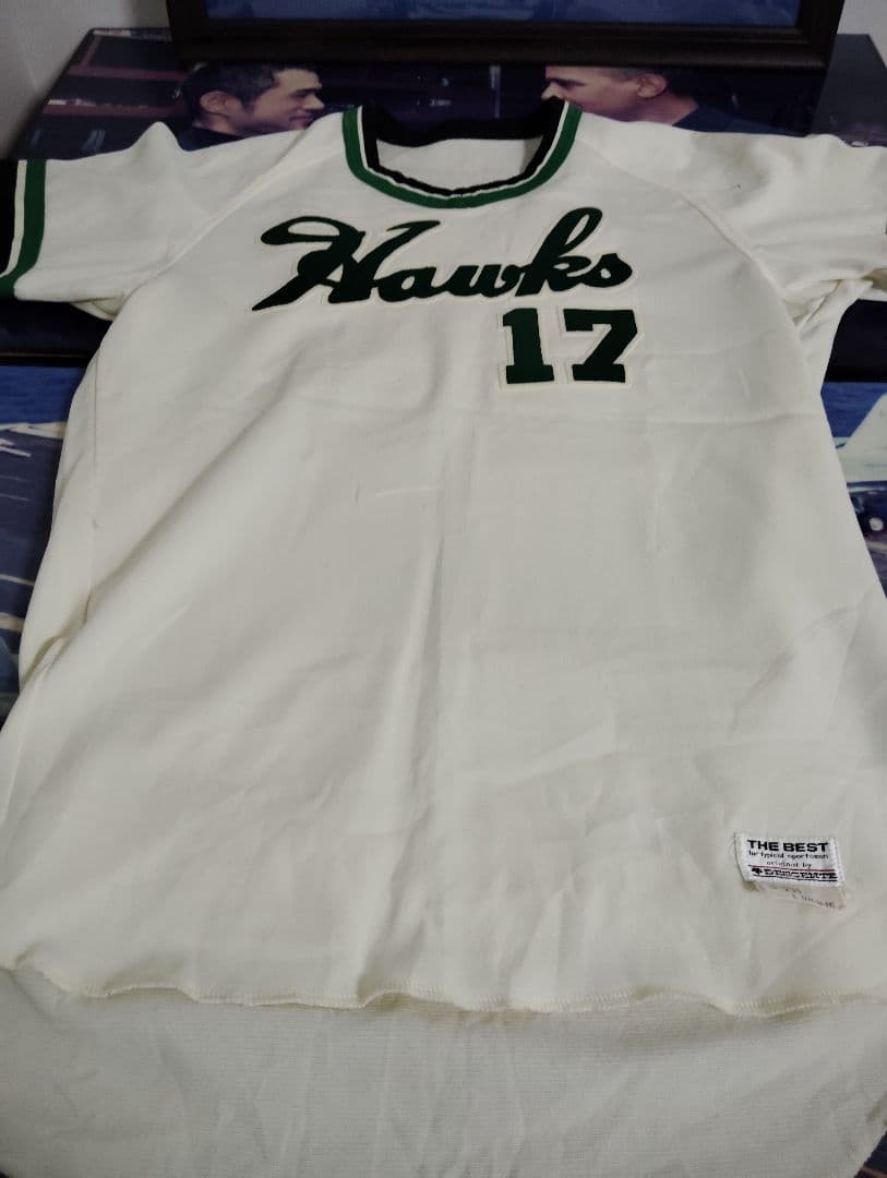 南海ホークス　ユニフォーム　江夏豊　DESCENTE　サイズL