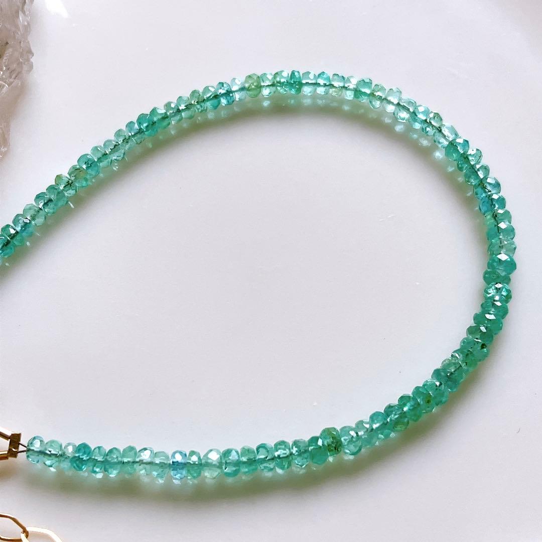 希少✧高品質✧ザンビア産エメラルドブレスレット✧14kgf