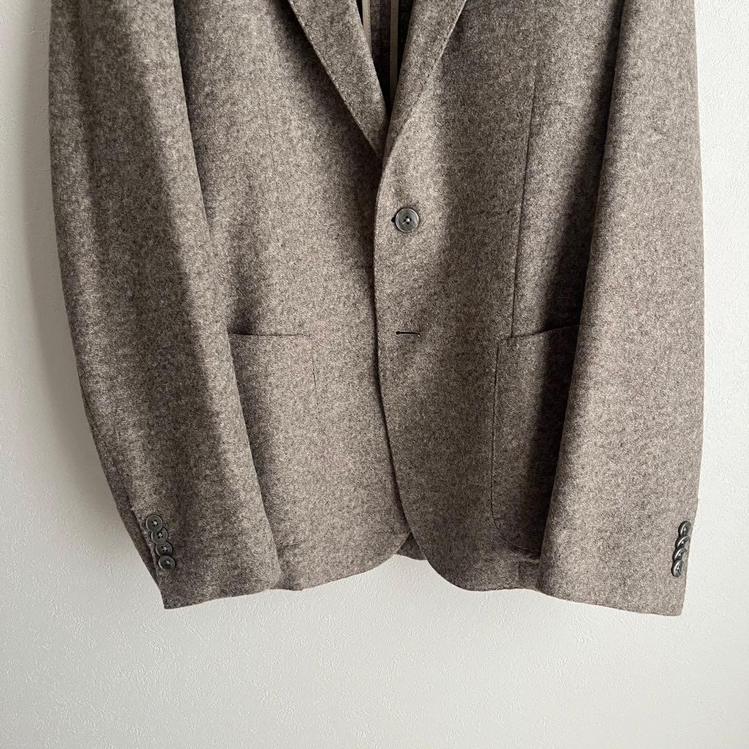 【極美品✨】ヒューゴボス　テーラード　ストレッチ　ジャージー　グレージュ　46