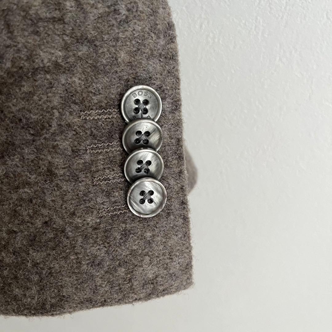 【極美品✨】ヒューゴボス　テーラード　ストレッチ　ジャージー　グレージュ　46