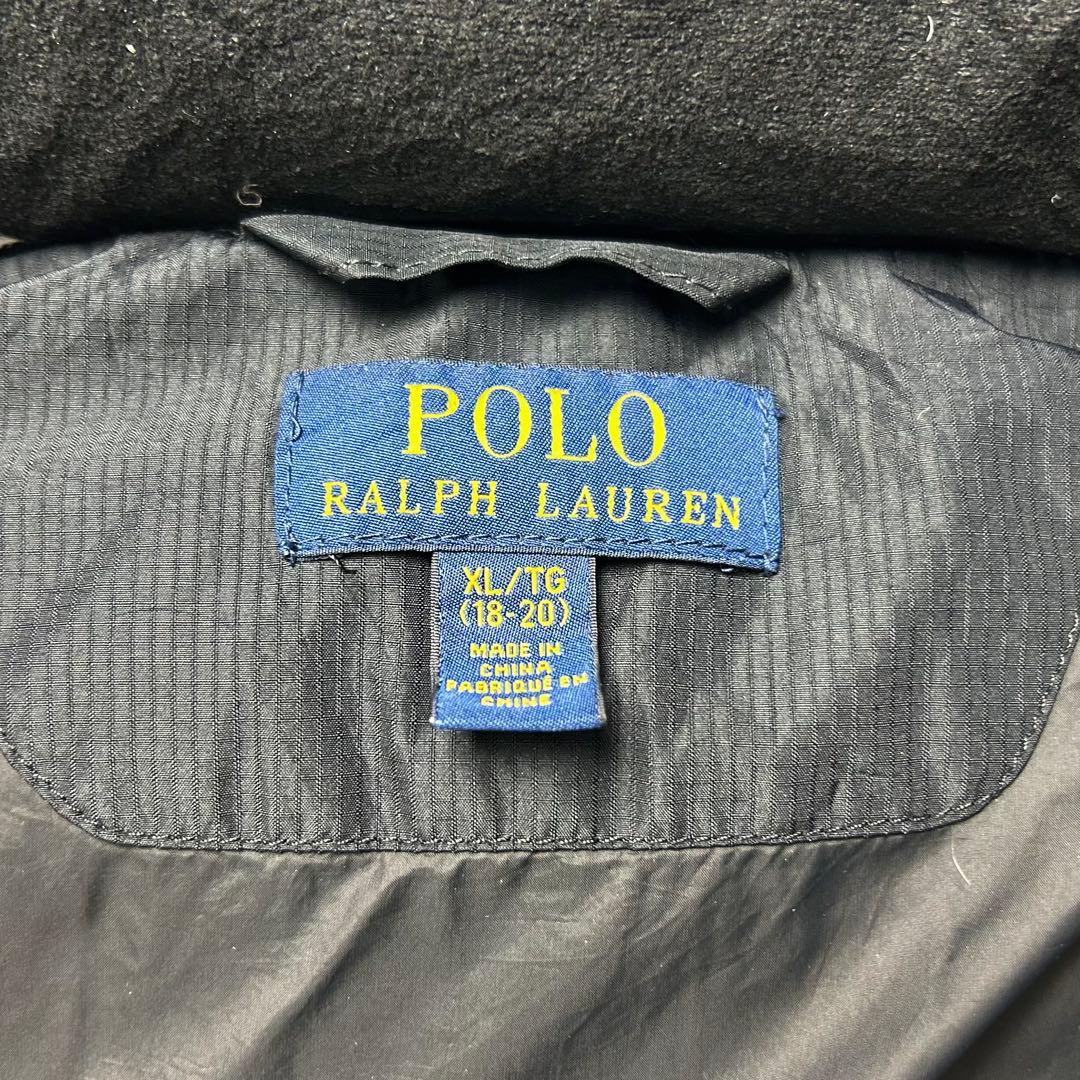 ラルフローレン 刺繍ロゴ ダウンベスト ブラック 着用メンズM-L相当 6232