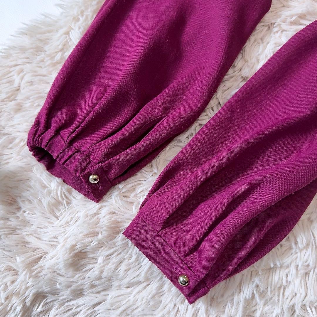 美品ꕥアナイ 現行品 シアーコンビフレア ワンピース ペチコート付 前開き