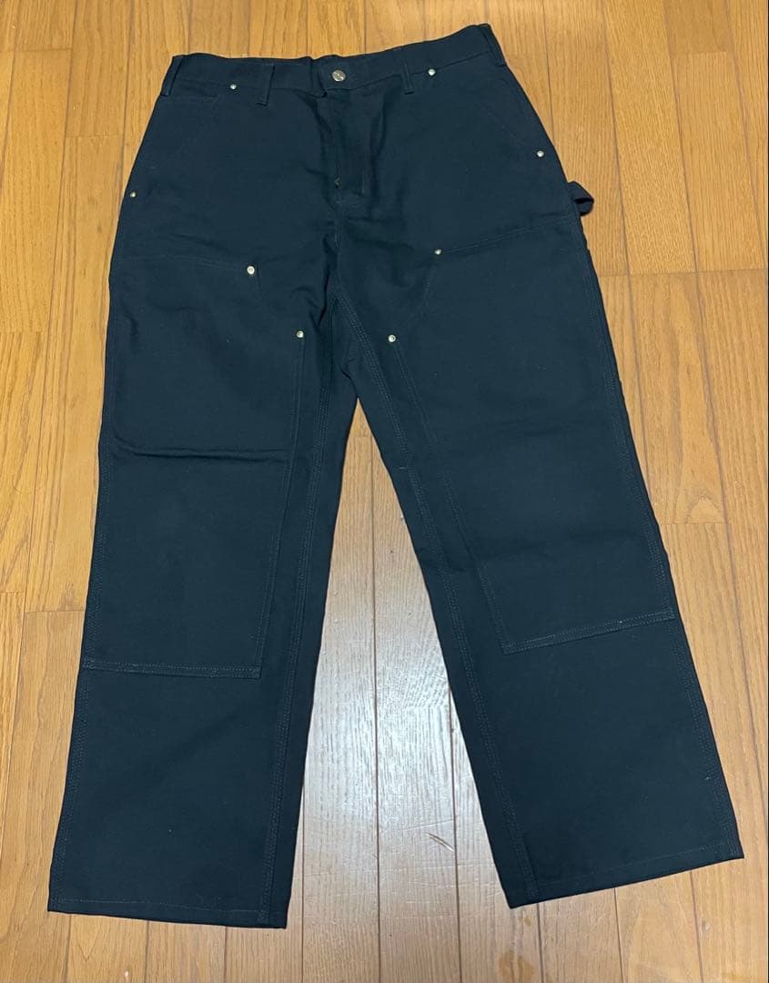 USA製★美品★Carhartt ダブルニーペインターパンツ【32×28】黒