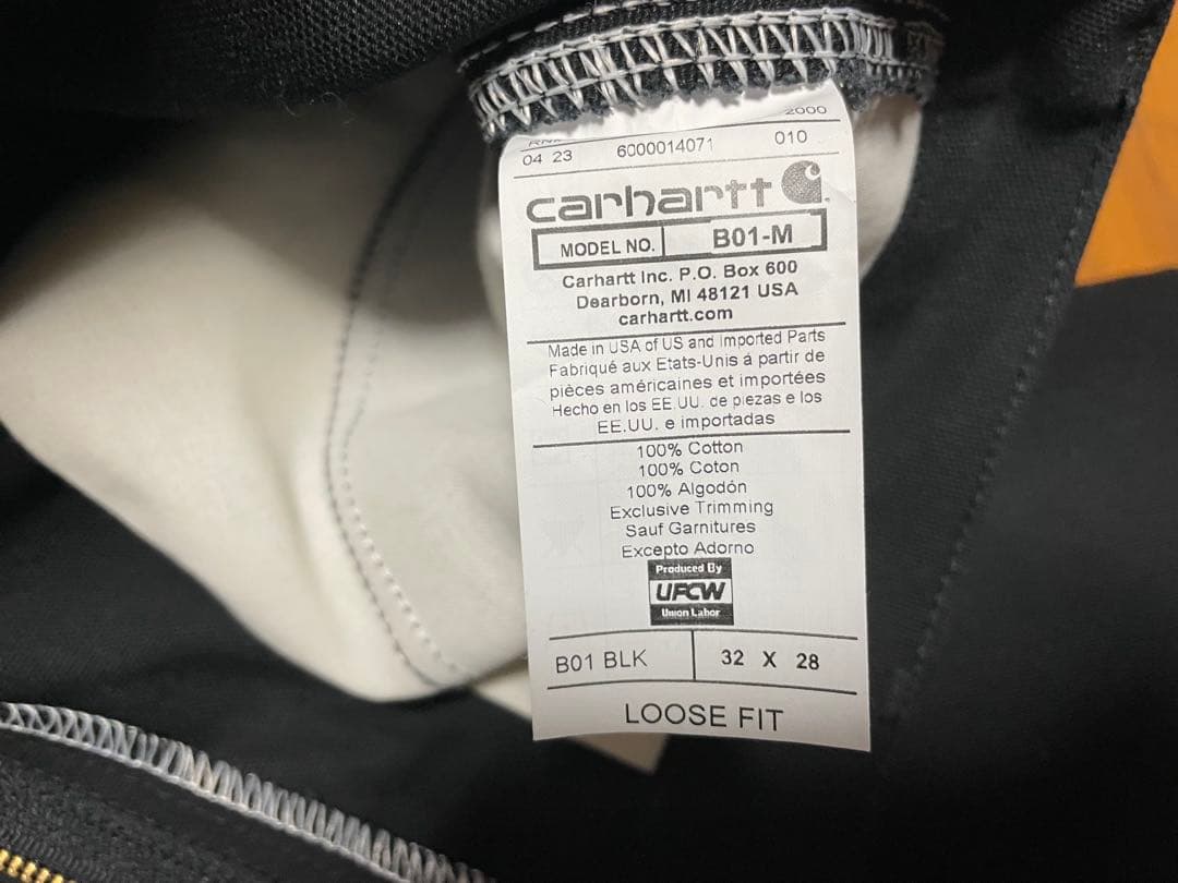 USA製★美品★Carhartt ダブルニーペインターパンツ【32×28】黒
