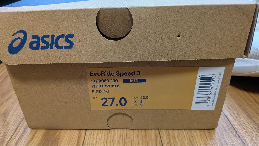asics EvoRide Speed3　27.0