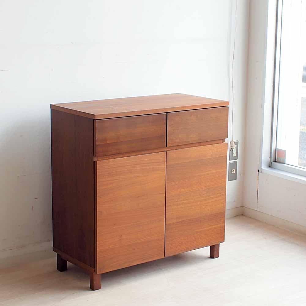 無印良品/MUJI ウォールナット材 キャビネット 80cm ZR24319