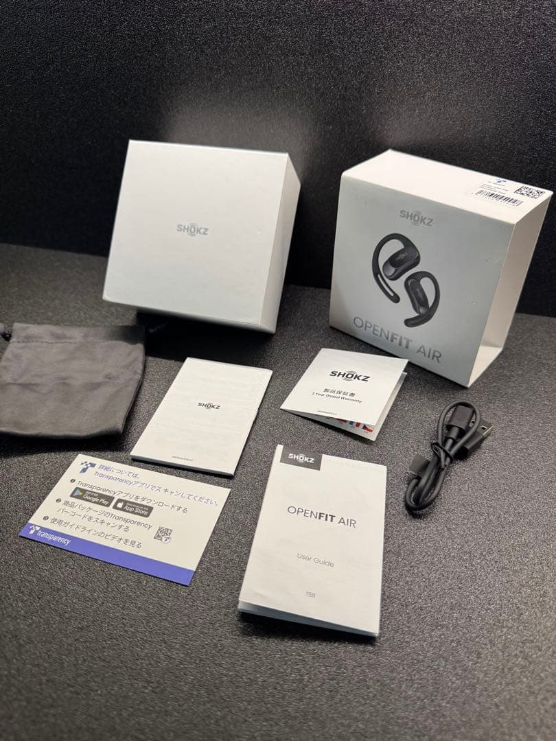 SHOKZ OPEN FIT AIRワイヤレスイヤホン,とてもきれいな商品です！