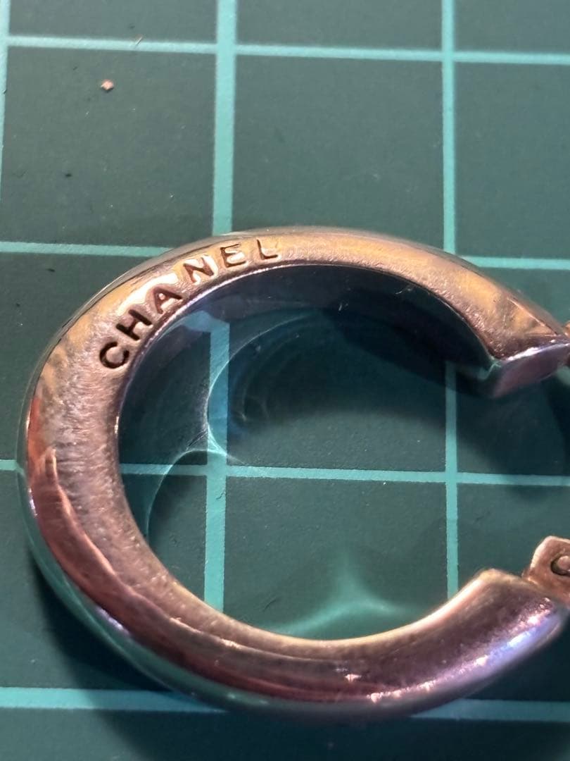CHANEL シャネル ヴィンテージ フープ ピアス/925 両耳用 シルバー