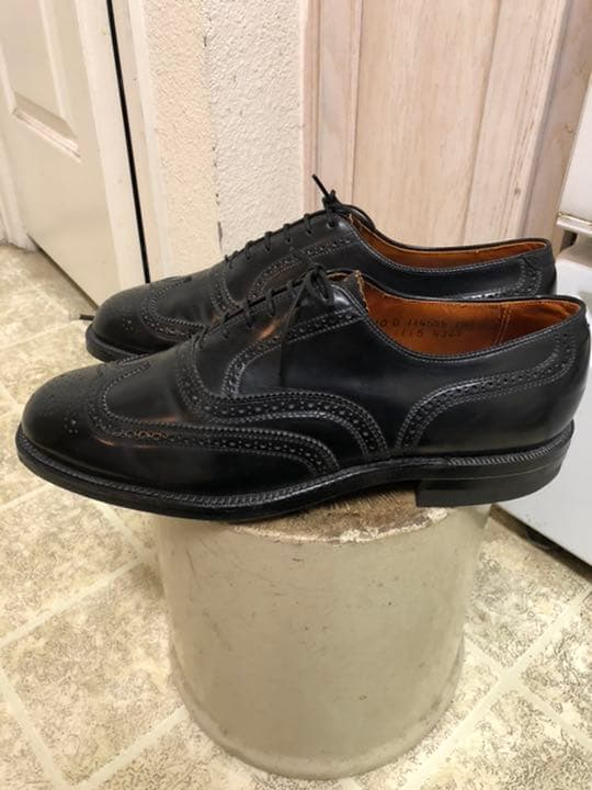 ヴィンテージ60年代シェルコードバン数回使用程度良　ウィングチップ革靴　10D