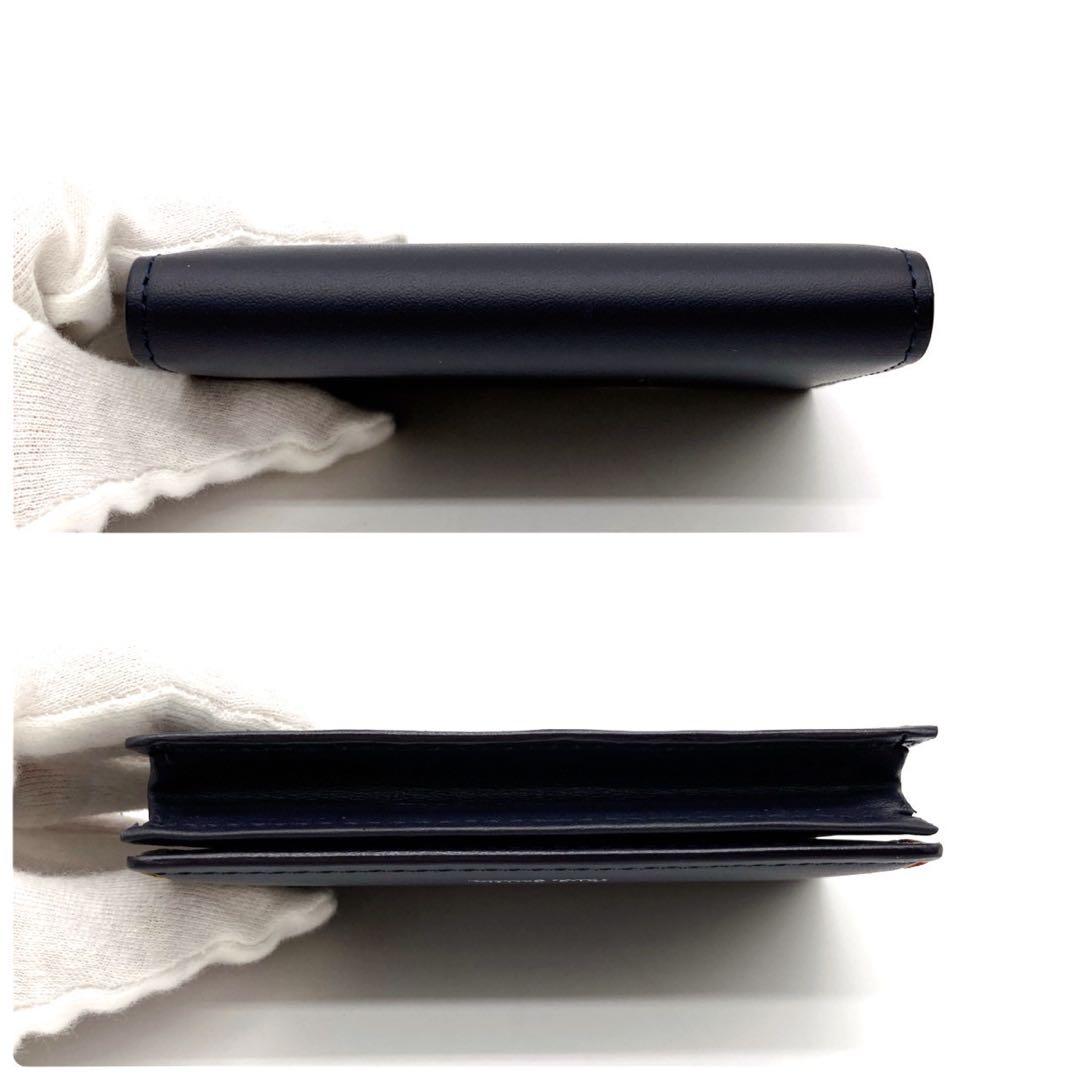 極美品 PaulSmith 名刺入れ カードケース ネイビー レザー