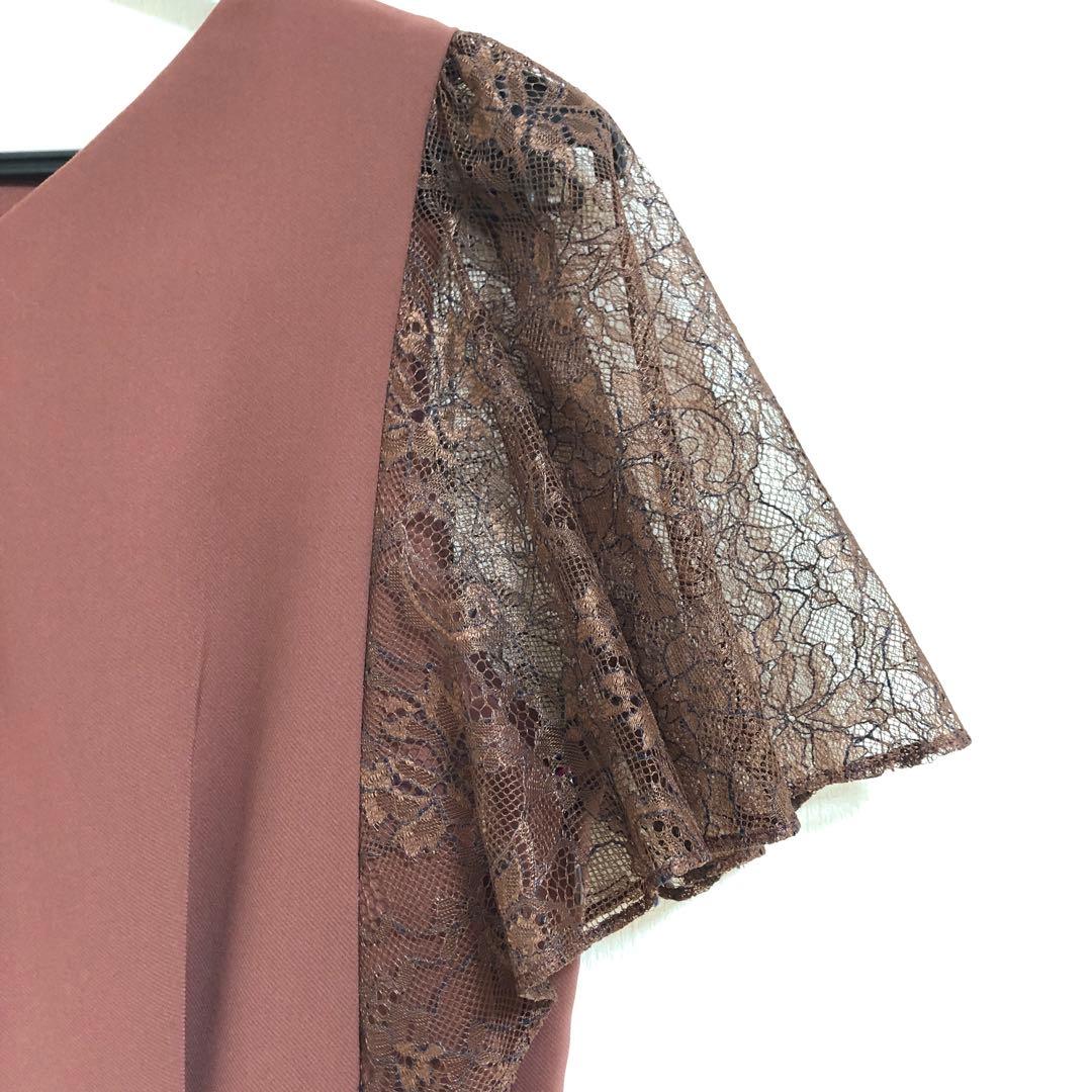 Aimer エメ　イレギュラーヘム・ミモレ丈ドレス パーティードレス　イエベ秋