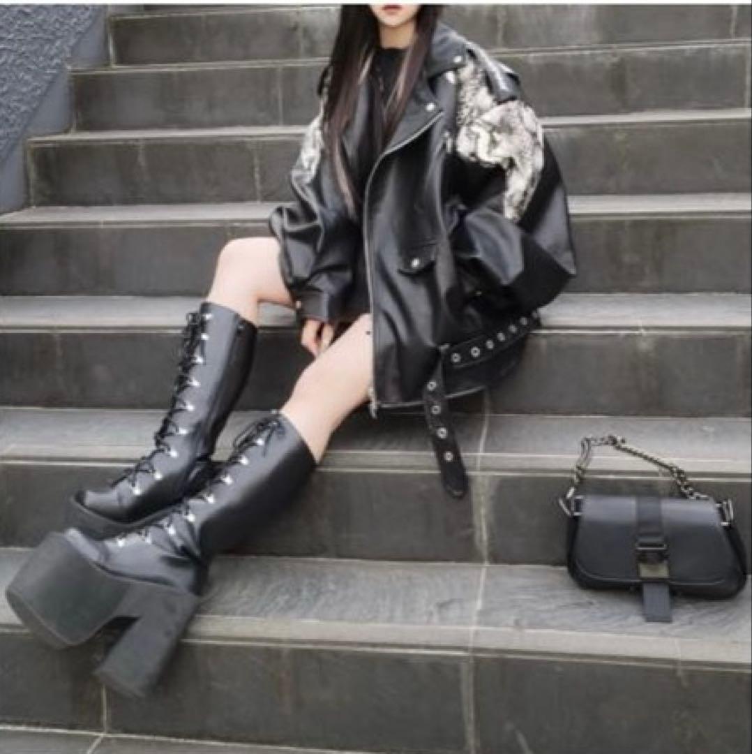 SELECT / ［PINKSPINK］パイソン柄PUレザージャケット