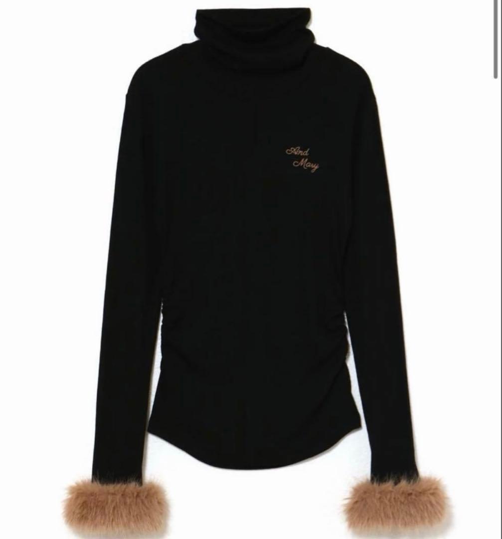 トップス andmary Nicole fur tops black