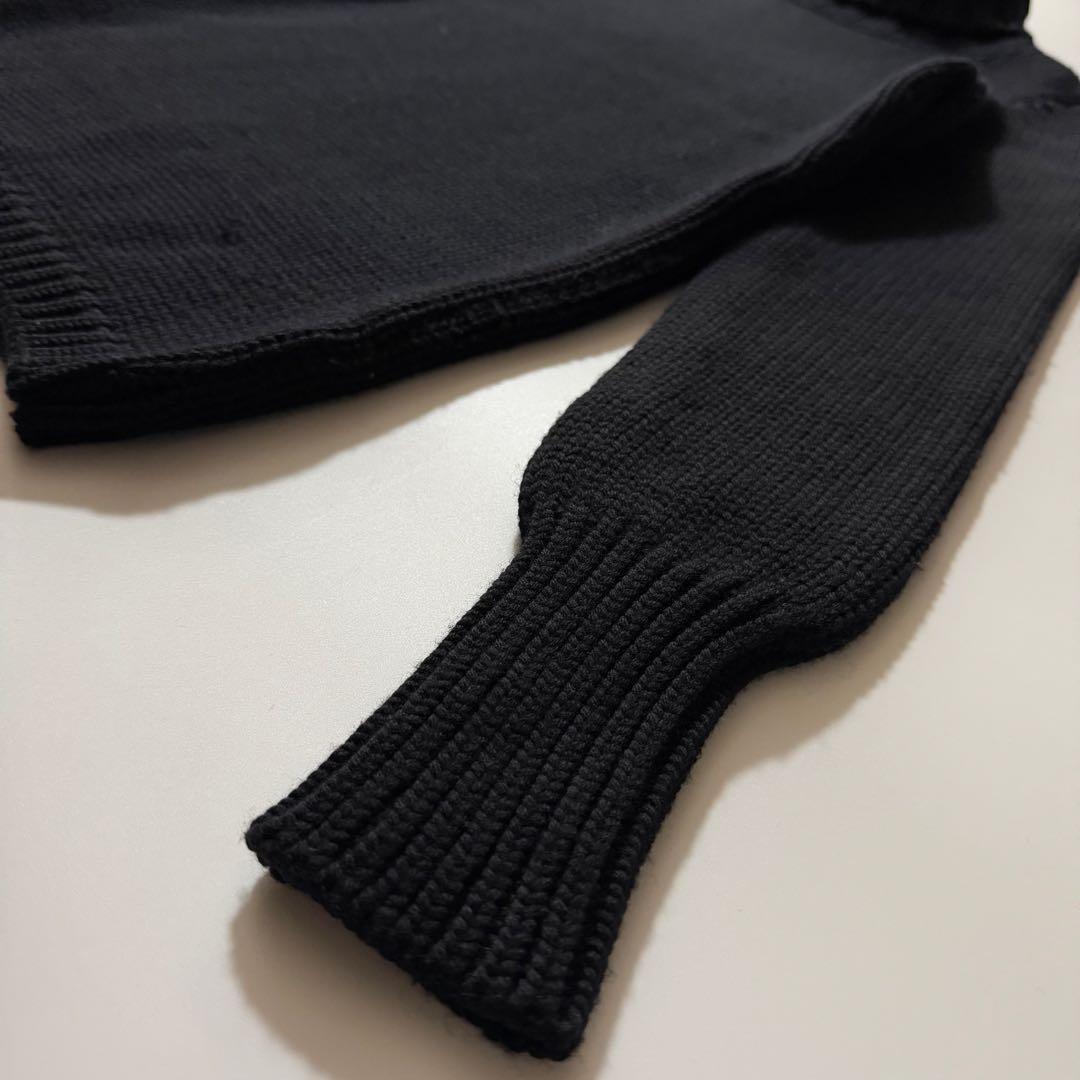 イタリア製✨️ZANONE タートルネックニット ウール 5G ブラック S相当