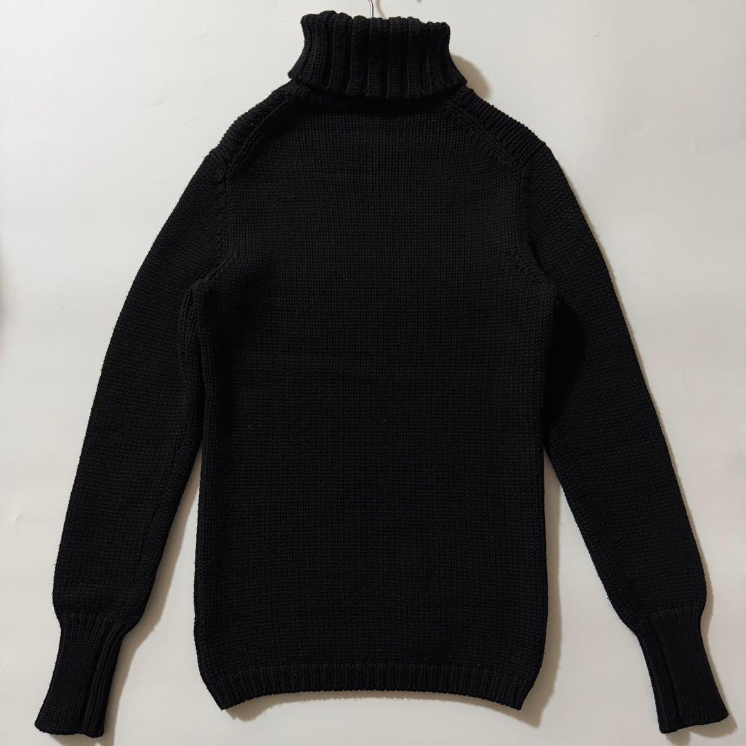 イタリア製✨️ZANONE タートルネックニット ウール 5G ブラック S相当