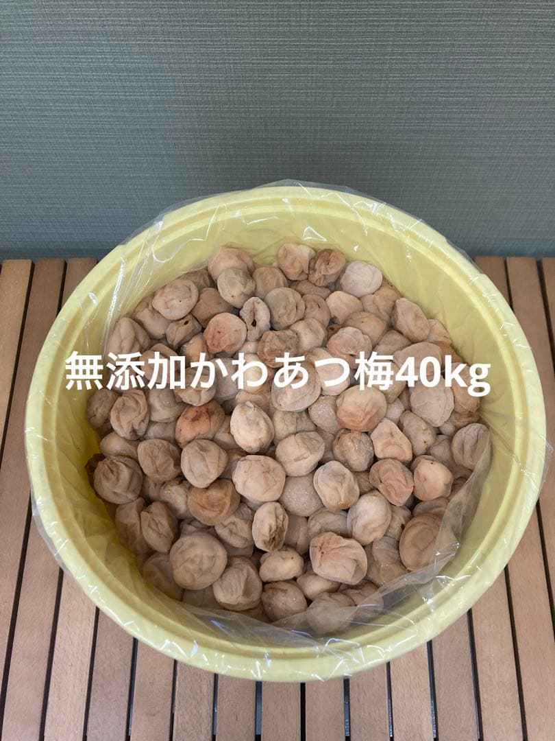 無添加かわあつ梅40kg白干し　10kg×4樽