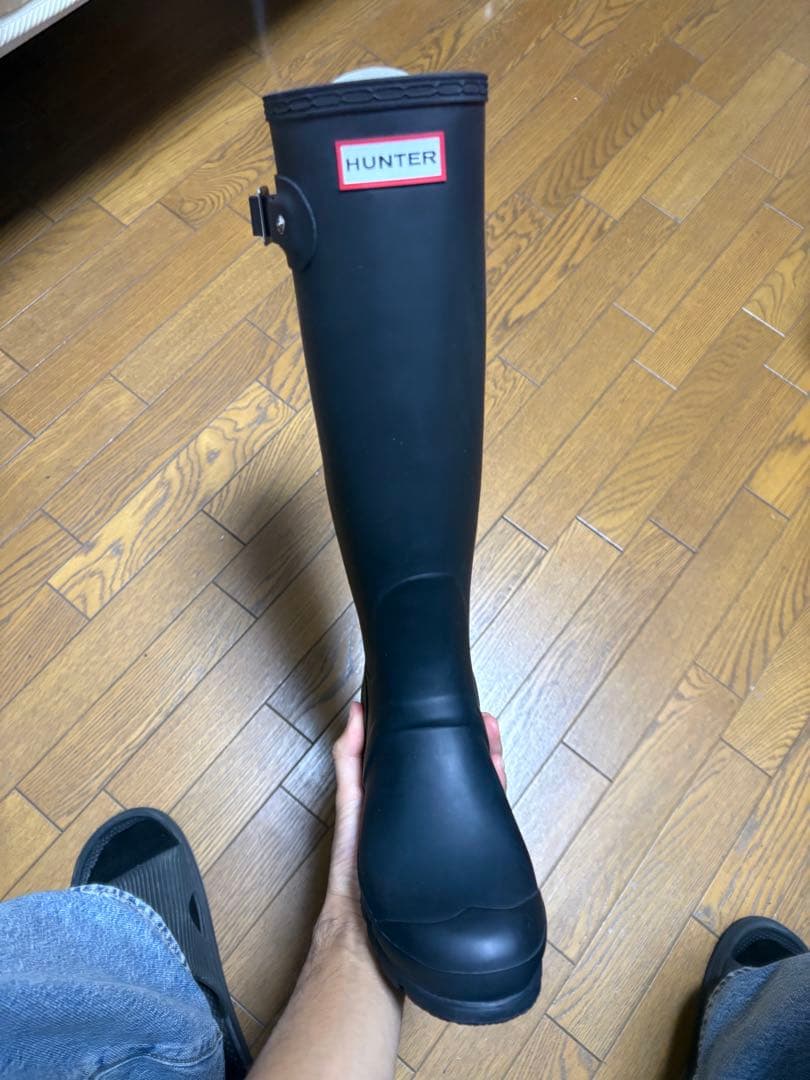 HUNTER ハンター ブラック ロングレインブーツ UK 5(24cm)