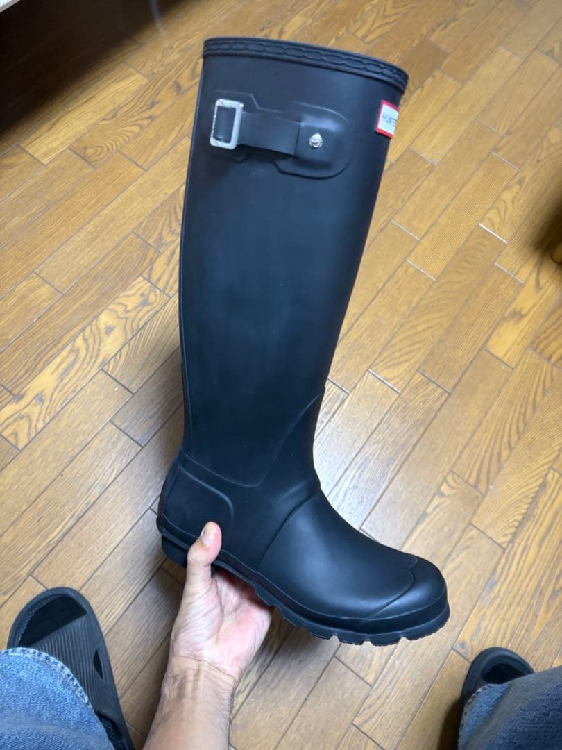 HUNTER ハンター ブラック ロングレインブーツ UK 5(24cm)