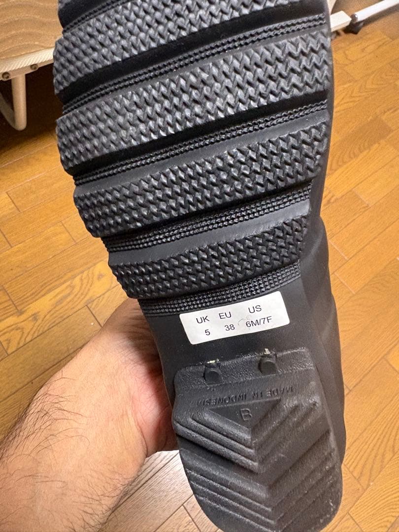 HUNTER ハンター ブラック ロングレインブーツ UK 5(24cm)