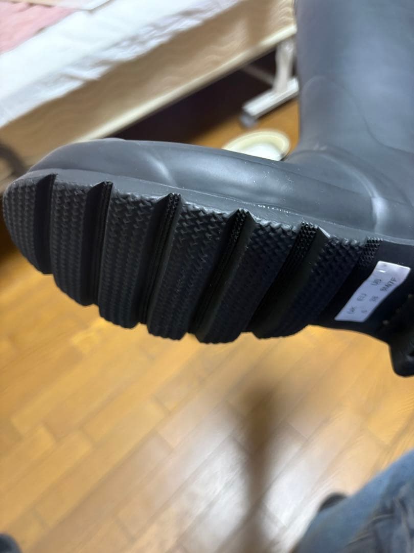 HUNTER ハンター ブラック ロングレインブーツ UK 5(24cm)