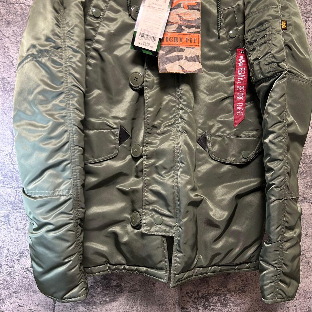 中*章様 新品 アルファインダストリーズN-3B フライトジャケットS カーキ