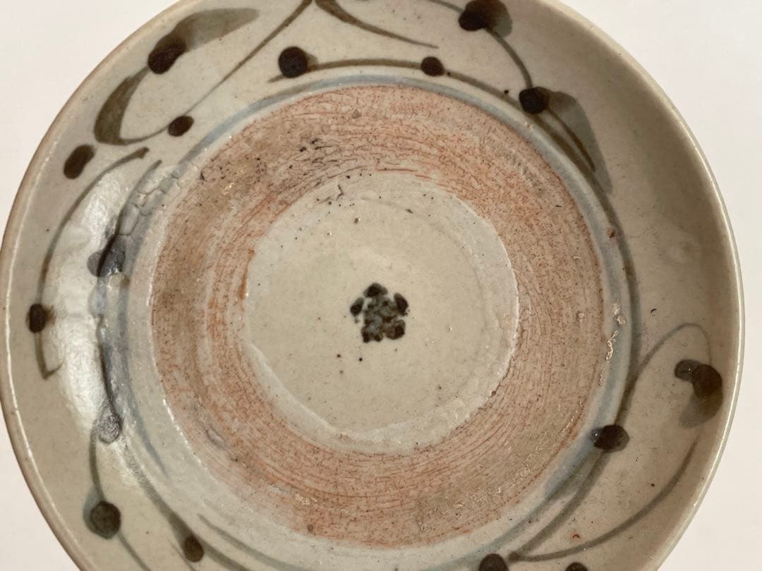 骨董　アンティーク　くらわんか　波佐見　染付　唐草文様　小皿　初期伊万里　民芸