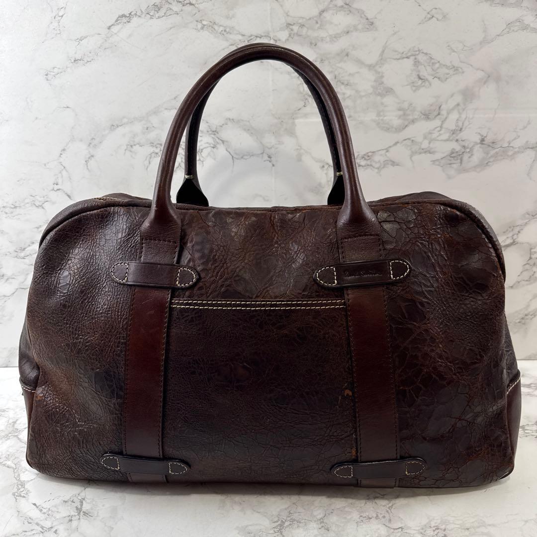 Paul Smith ポールスミス 本革 クラックレザー ボストンバッグ