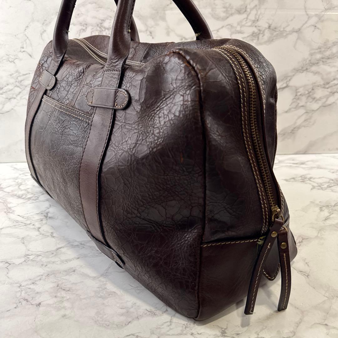 Paul Smith ポールスミス 本革 クラックレザー ボストンバッグ