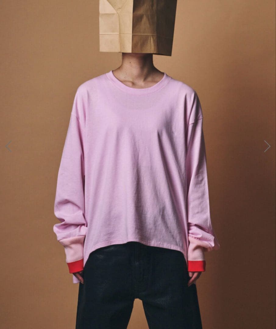 AN　m.u bicolor RIB L/ST PK JAPONESS