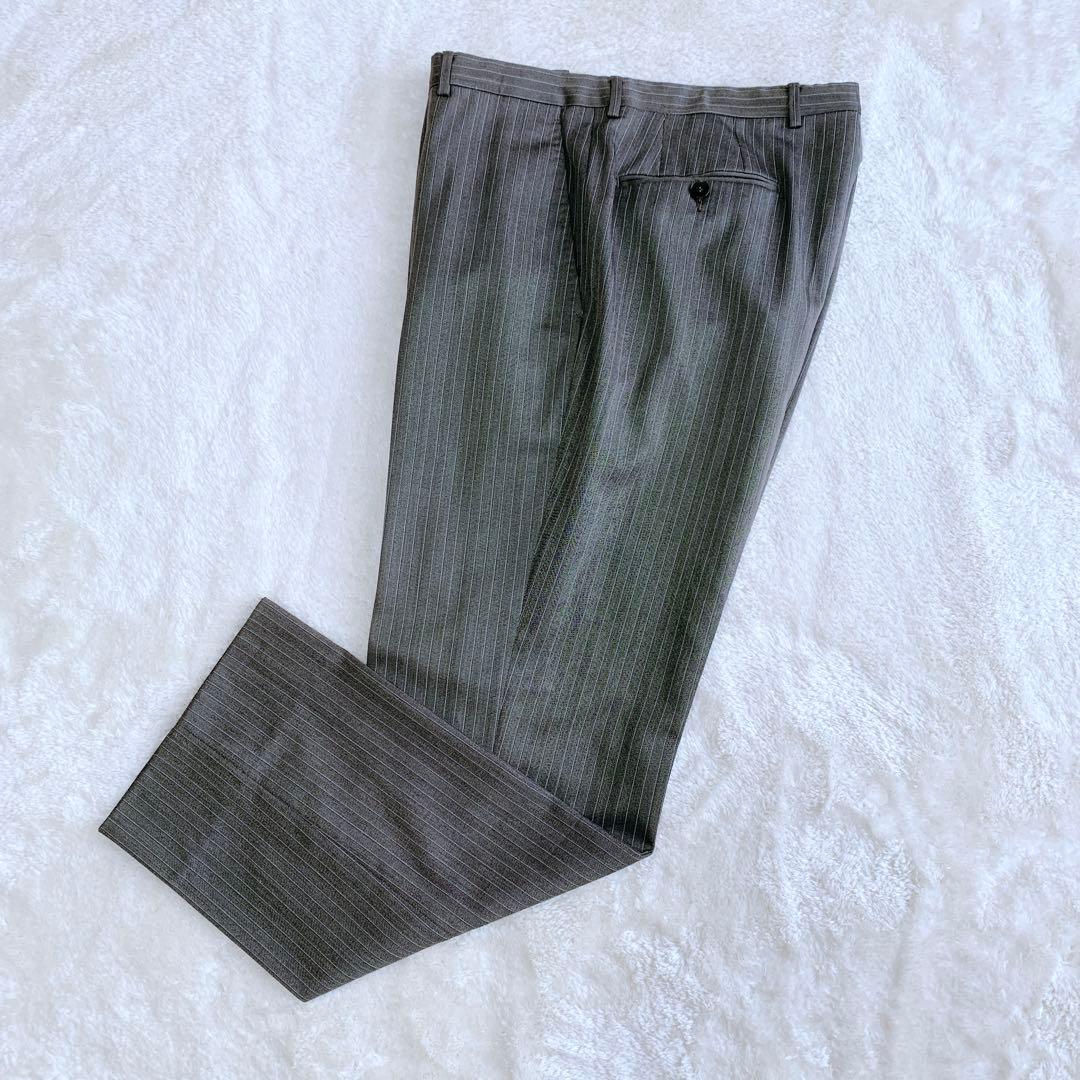 【ヨッシー】ほぼ未使用 グッチ シルク混 ピンストライプスーツ