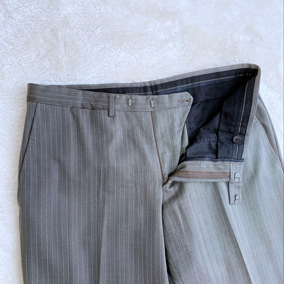 【ヨッシー】ほぼ未使用 グッチ シルク混 ピンストライプスーツ