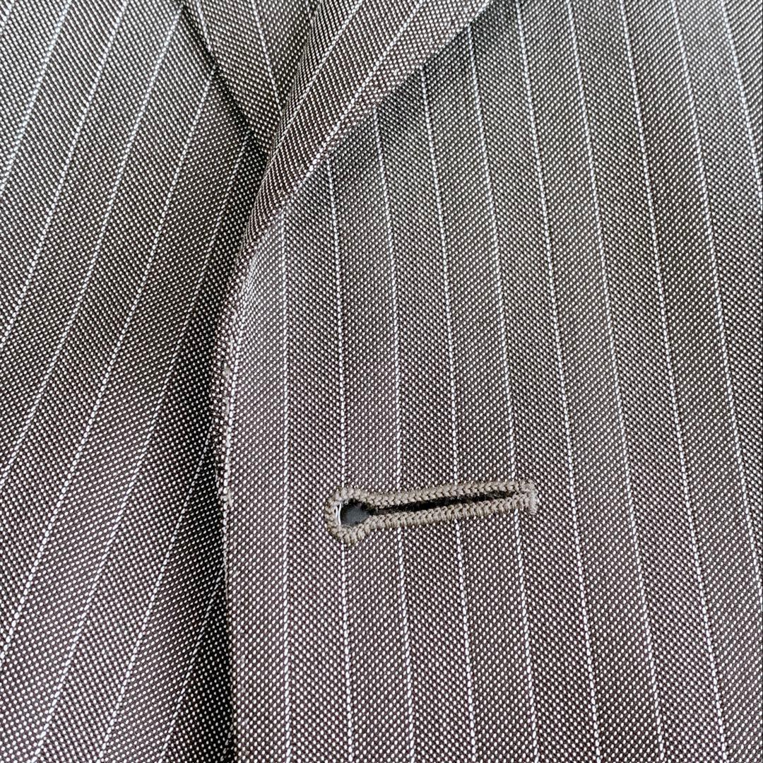 【ヨッシー】ほぼ未使用 グッチ シルク混 ピンストライプスーツ