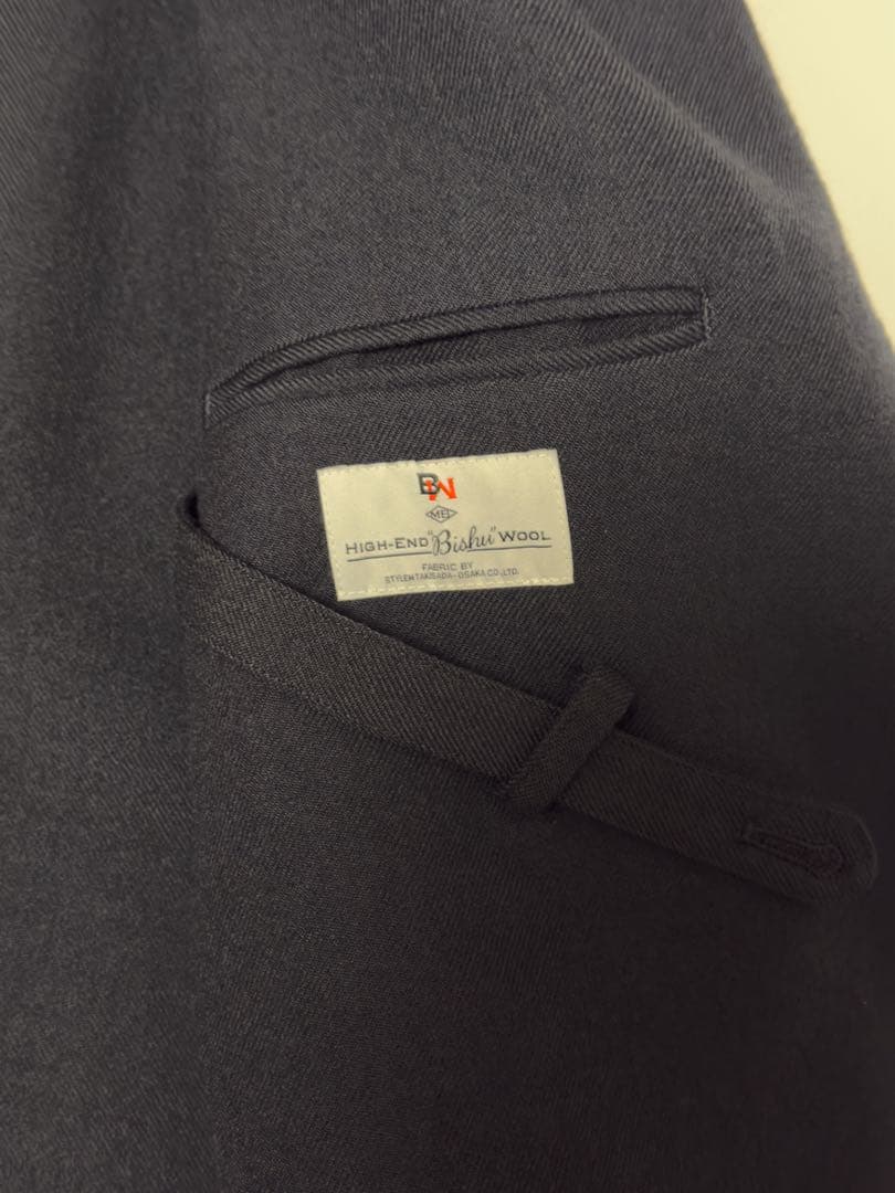 MB 尾州ウール テーラードジャケットコート ネイビー サイズM