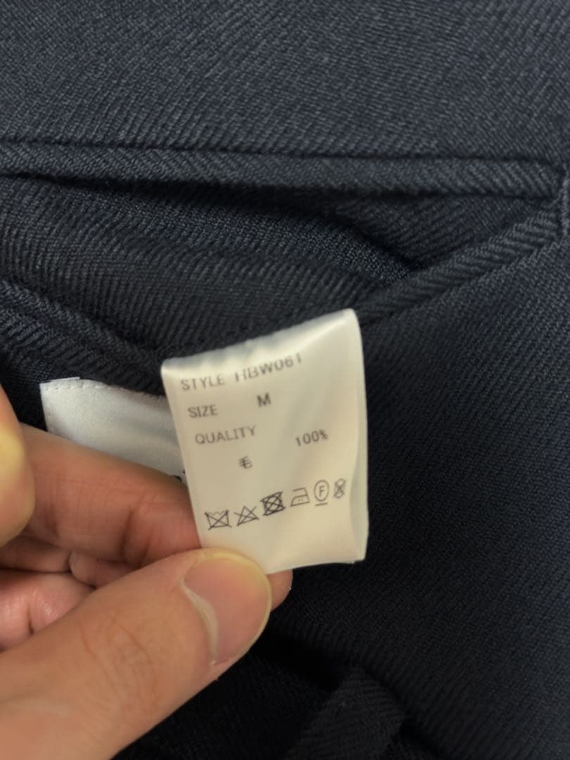 MB 尾州ウール テーラードジャケットコート ネイビー サイズM