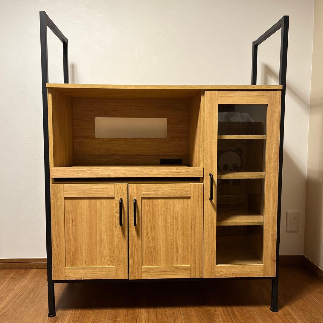 キッチンボード 食器棚 ロータイプ ヴィンテージ レンジ台 レンジラック