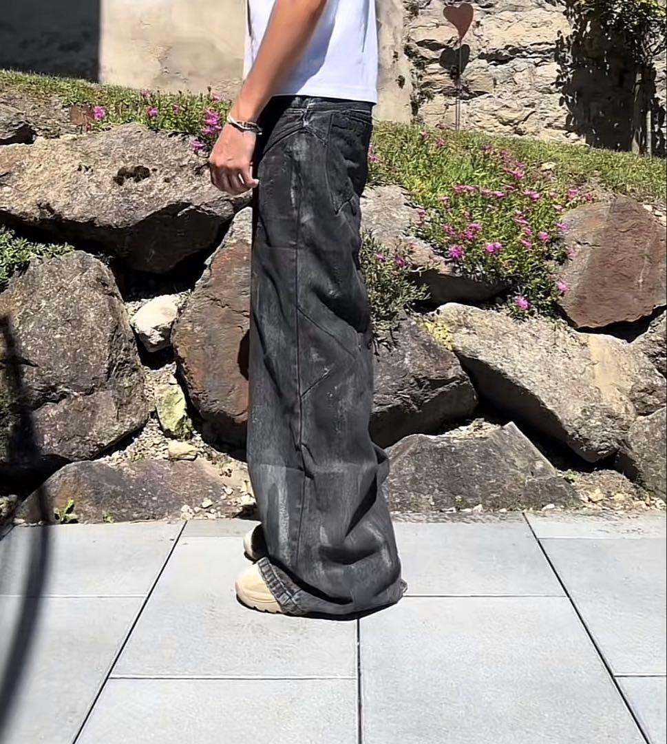 パンツ no faith studios BLACKARTISANALDUNEDENIM